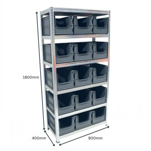 Boltless Shelving Kit with 15 x 20L Pick Bins